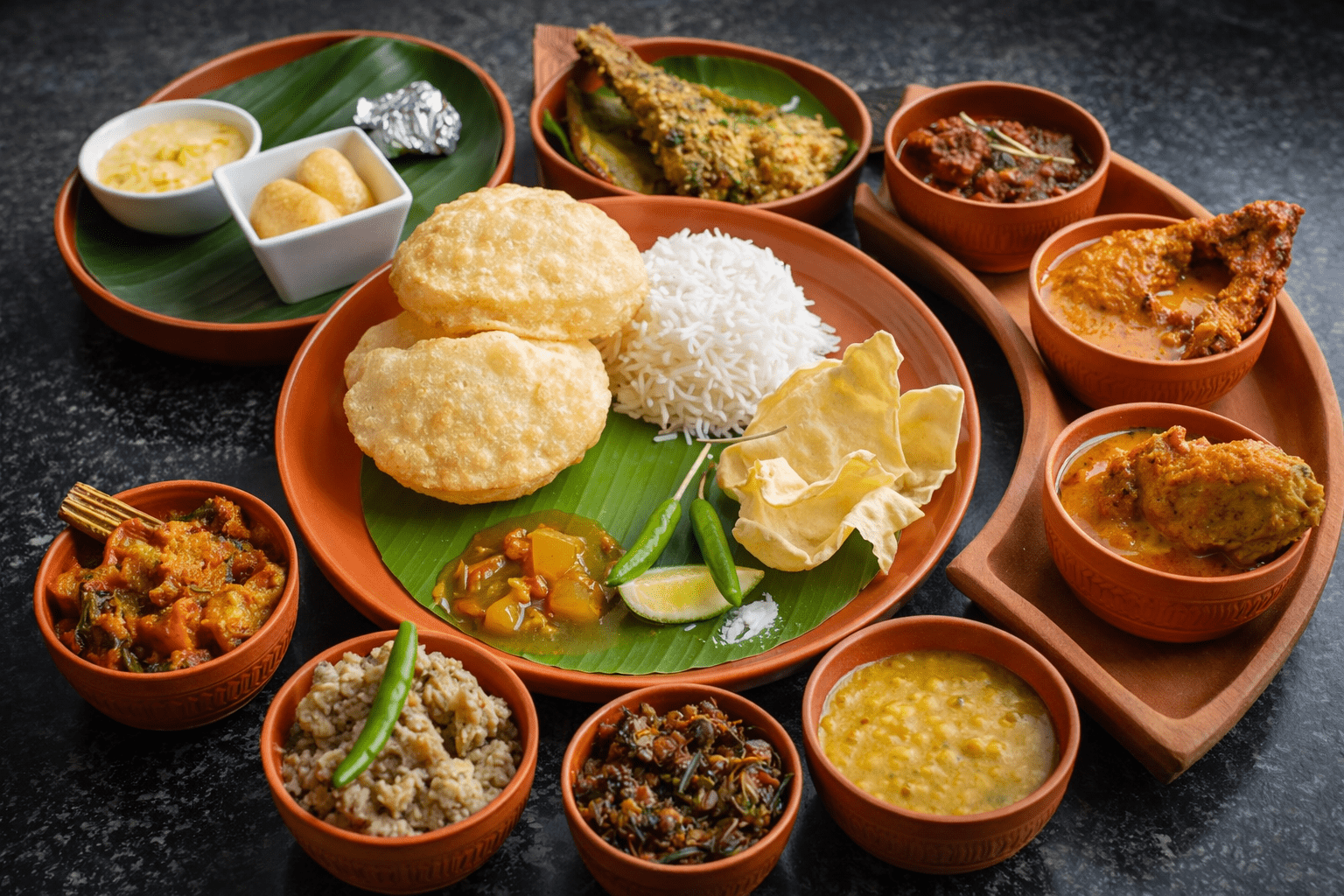 Aroma-n-Spice Bengali catering platter Kolkata