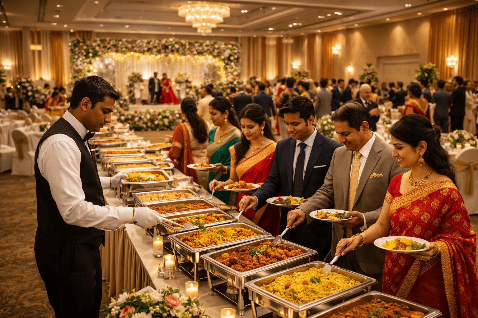 reception buffet catering services